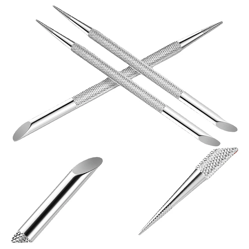 1PC Double-ended Stainless Steel Cuticle Pusher Nail Manicures Remover Manicure Sticks Tool for Nail Art