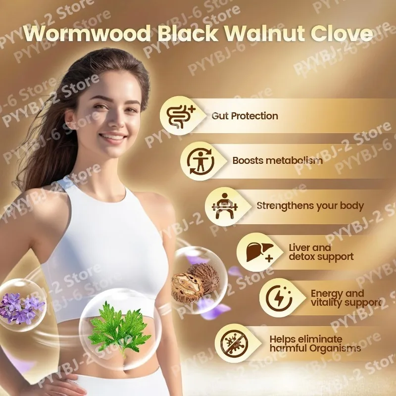 Wormwood Black Walnut Cloves Supplement 240 Softgels 18-in-1 Herbal Blend for Digestive Wellness Immune Support Vegan Non-GMO