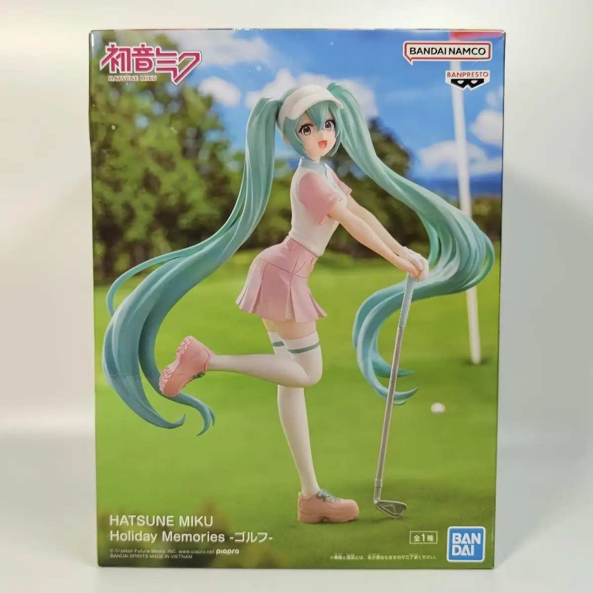 BANDAI-Figurines d'anime Hatsune Ata ku, Collection de souvenirs de vacances, Statue de poupées modèles, Jouets de chapitre de golf, Cadeaux d'ornement