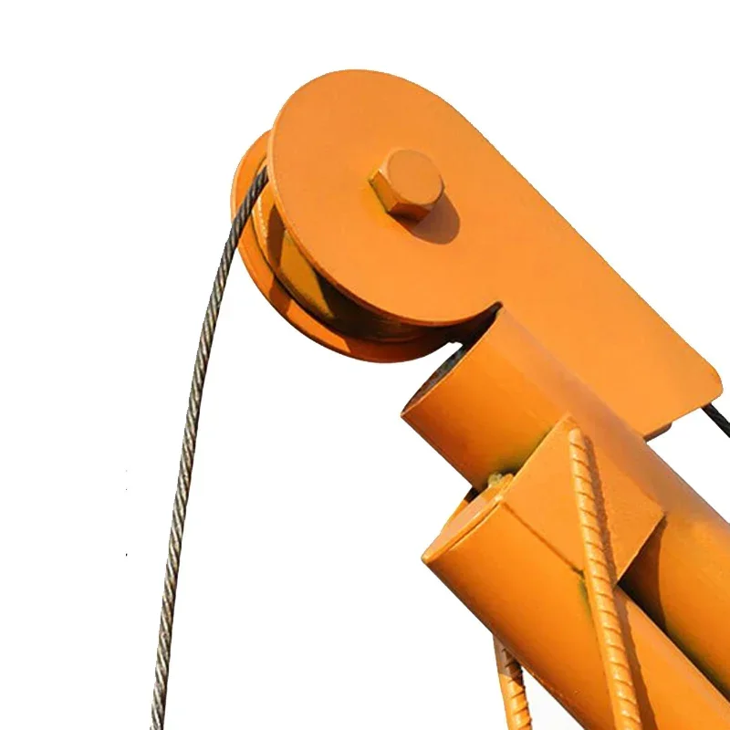 Gru per esterni con paranco decorativo per edifici con gru piccola con gru a grano da 360 gradi