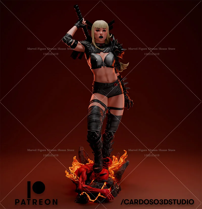 1/24 1/18 Scale Marvel X-Men Magik Illyana Rasputine Dark Night Hell Queen แม่มด DIY ประกอบเรซิ่น Un-panited รุ่น