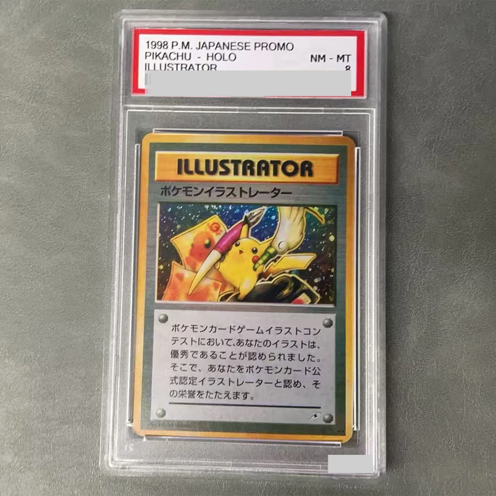 プロキシDIY PTCGグレード付きコレクションカード P.M.プロモーションイラストレーター ミュウツー-ホロ スノーラックス NM-MT 8枚 ホログラフィックラベル 子供向けギフト