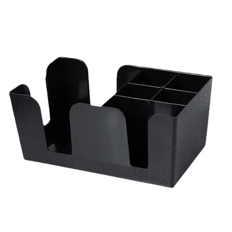 Bar Caddy Organizer Bar Caddy Napkin Holder 6 Compartment Organizer Foodservice Bar Caddy Black Bar Organizer With 6