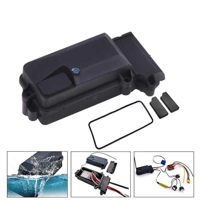 Plastic Waterproof RC Car Radio Device Receiver Box for 1/10 Axial SCX10 90046 D90 TRX-4 Crawler