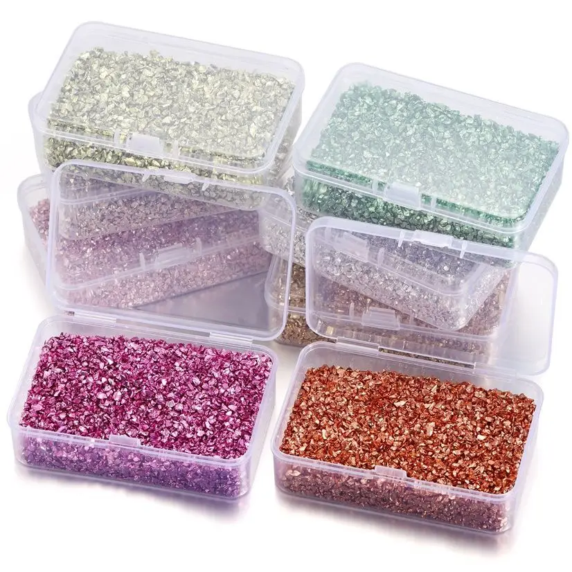 30-80g Crushed Glass Stones Resin Filling for DIY Epoxy Resin Silicone Mold Irregular Broken Stone Nail Art Epoxy Crafts Filler