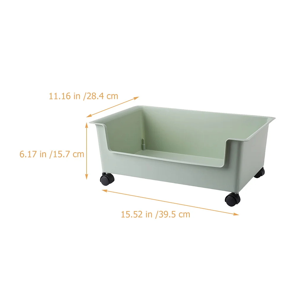 

1PCS Rolling Storage Cart Bookcase Wheels Plastic Sundry ganizer Avocado Green Small Size Classroom Dormitory Book Storage