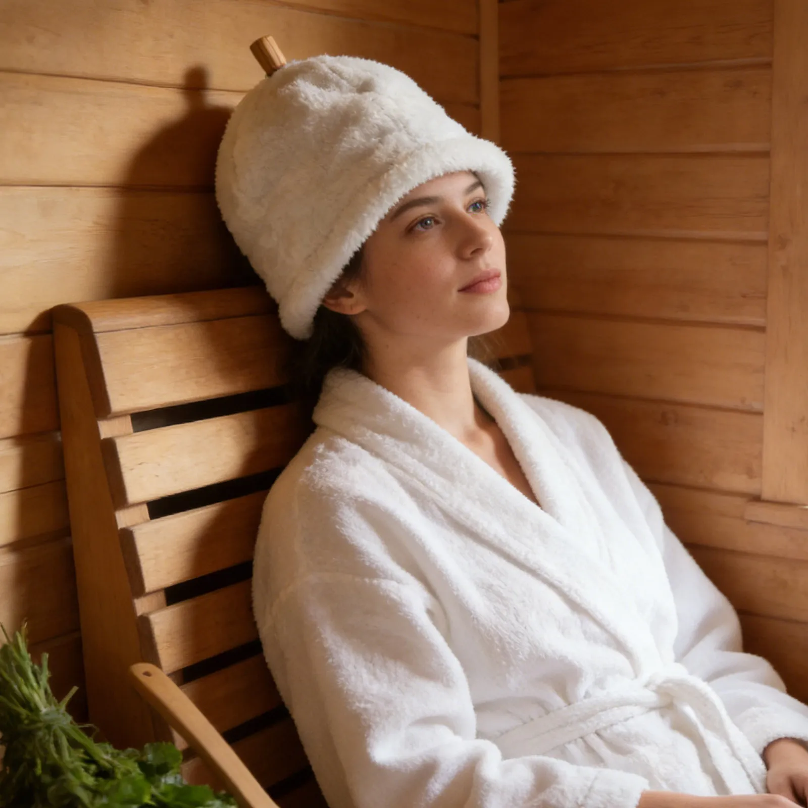 Sauna Hat Breathable Russian Banya Cap Unisex Heat Resistant Hair Protector Sauna Accessories Steam Room Bath House Essential