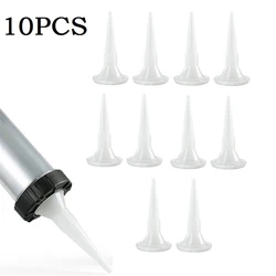 10pcs Caulking Nozzle Structural Glue Nozzle Plastic Universal Caulking Nozzle Tip Mouth Home Improvement Construction Tools