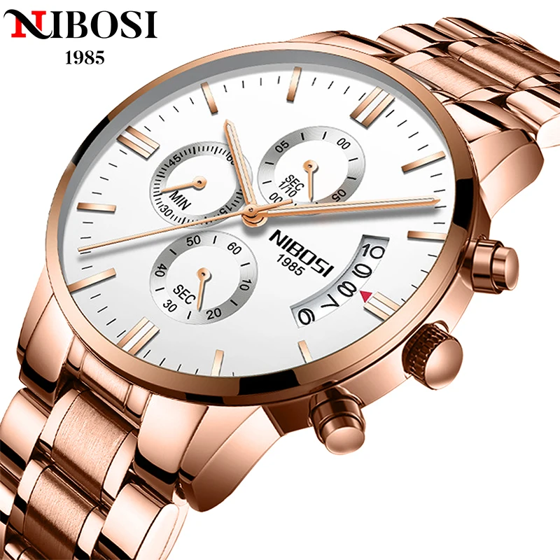 

NIBOSI 2309L Luxury reloj para mujer Ladies Watch High Quality Waterproof Date Stainless Steel Quartz Watch For Women reloj