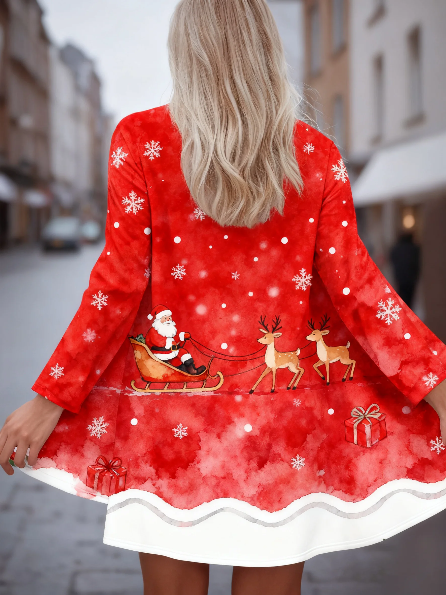 

Рождественское женское пальто 2025 года, футболка с длинными рукавами и 3D принтом Санта-Клауса, повседневный легкий кардиган, одежда для рождественской вечеринки, весна