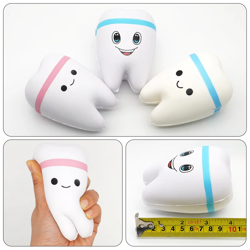 Teeth Shape Toy Slow Rising Stress For Children Cute Cartoon Squishy Squish Antistress Kids Toys Dentist Gift