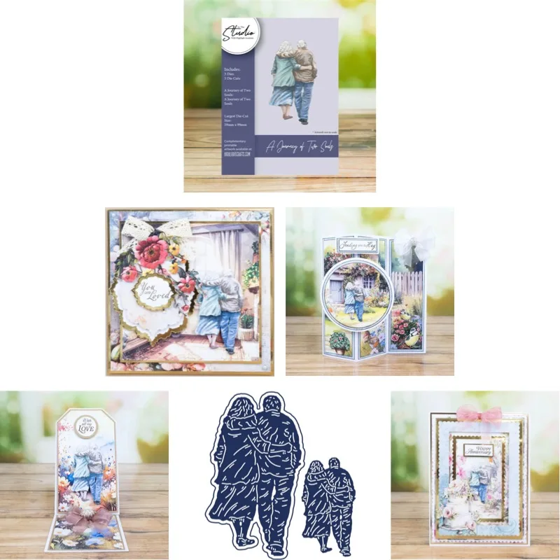 Troqueles de corte de Metal de un viaje de dos almas, plantilla decorativa para diario de recortes, plantilla en relieve, tarjeta de felicitación artesanal hecha a mano 2025