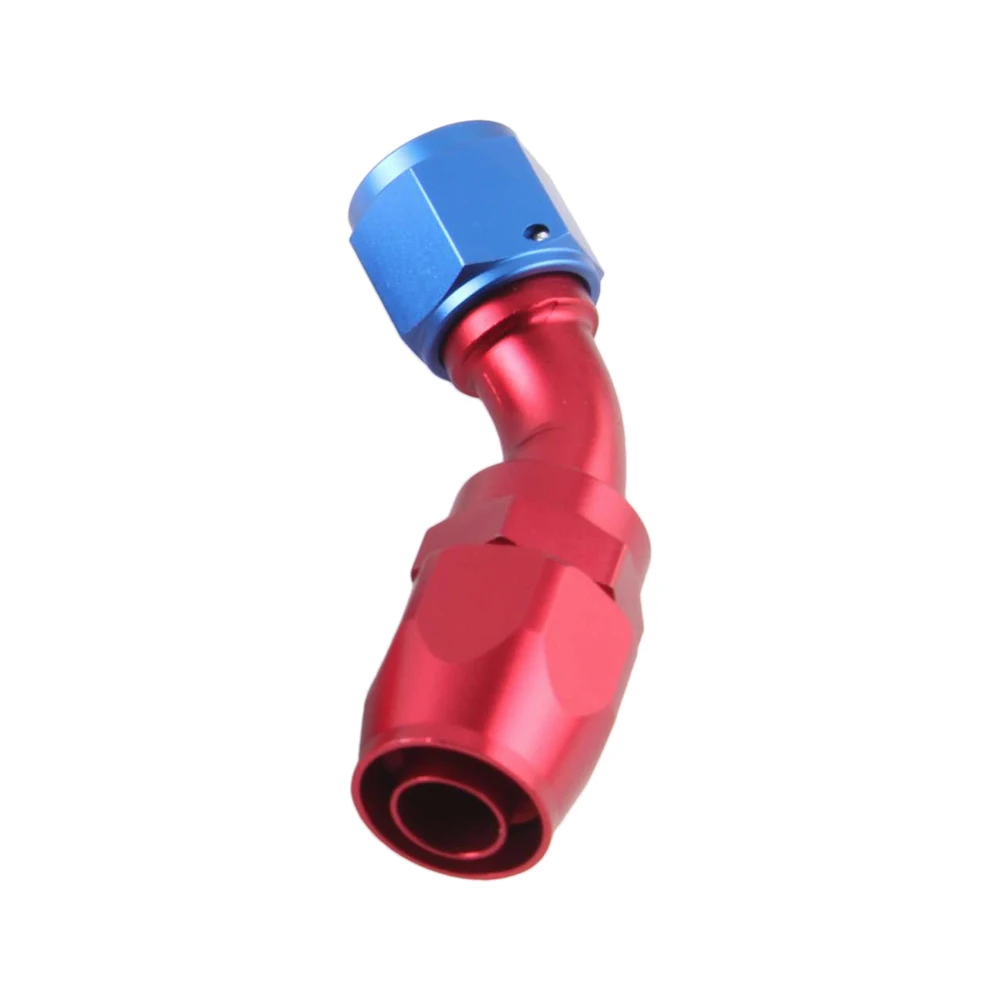 4AN AN6 AN8 10AN Oil Fuel Swivel Hose Anoized Aluminum Straight Elbow 45 90 Degree Hose End Oil Fuel Reusable Fitting