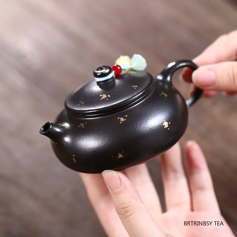 

140ml Chinese Tradition Yixing Purple Clay Teapot Handmade Raw Ore Zisha Tea Pot Beauty Tea Infuser Kettle Household Tea Set