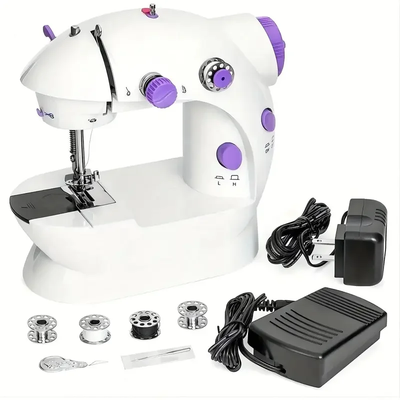 

1 mini portable home sewing machine, suitable for beginners, lightweight and multifunctional automatic sewing machine, children'