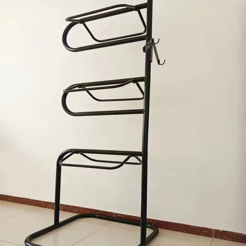 Full Size Freestanding Folding Metal Saddle Rack Strong Tubular Steel