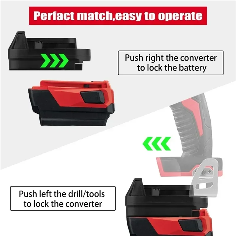 Adattatore batteria A74E per batteria 18V M18 per Hilti 22V B22 Adattatore convertitore batterie Li- Alimentazione batteria anche