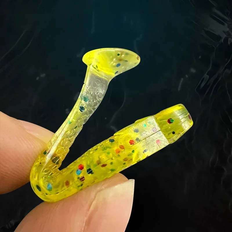 10pcs/lot Fishing Soft Lure Luminous Fishing lure 5.5cm 1.2g Artificial Silicone Bait Worm Sea Wobbler Swimbaits For Bass Tackle