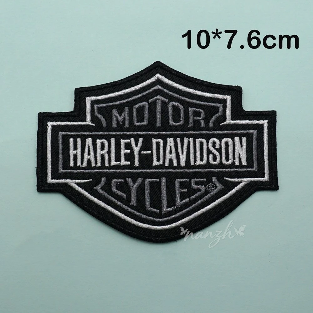 Motorcycle Logo Embroidered Fabric Leather Jacket Vest Back Seal Patchwork Decorative Velcro For Harley Davidson Accessory view 3