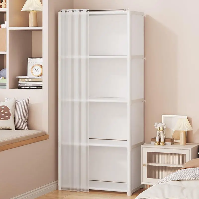 Bedroom Storage Cabinet Wardrobe Dormitory Locker Dustproof Clothes Cabinet Wardrobe Rental Room Simple Assembly