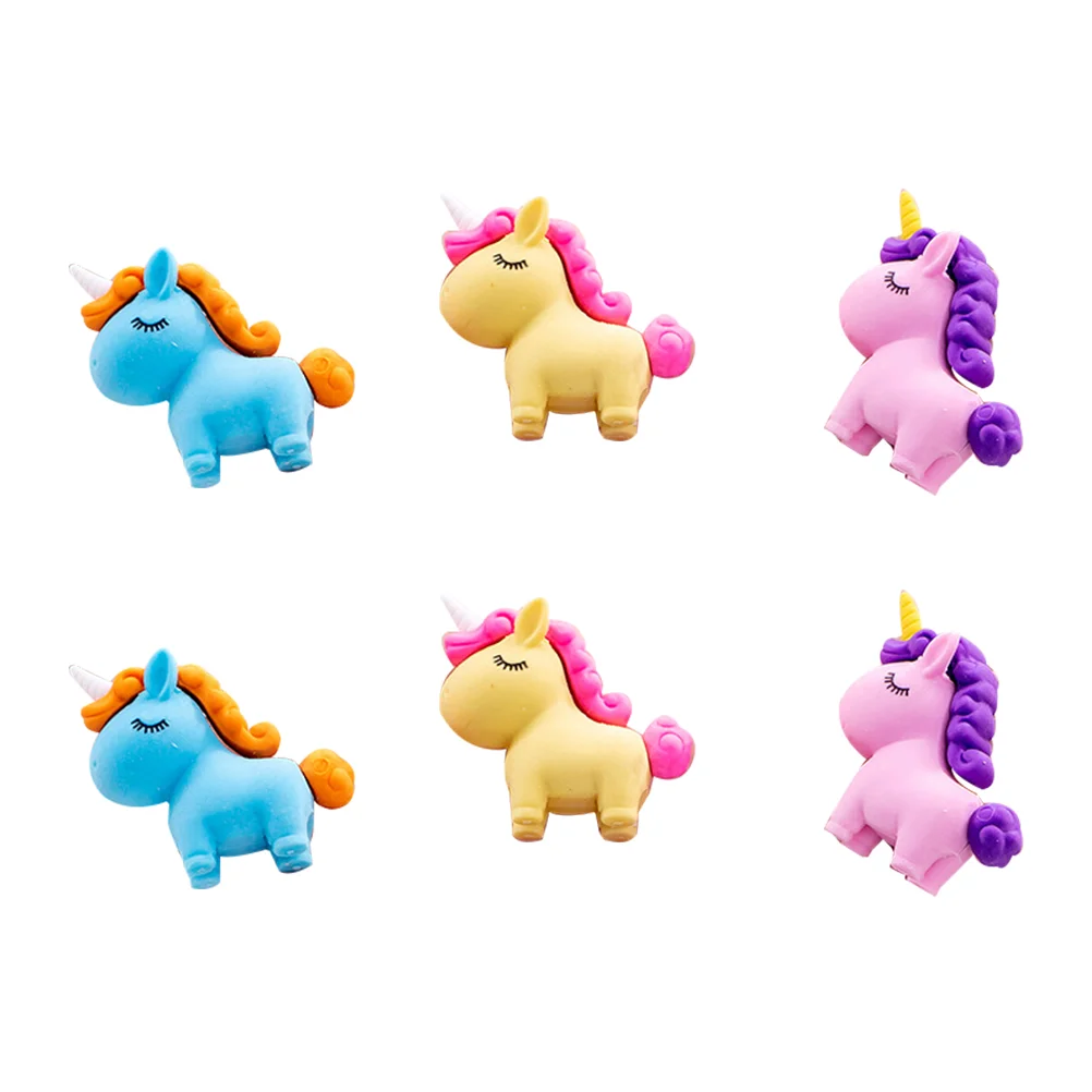 16 Pcs Kids Erasers Students Stationery Cartoon Portable Animal Kindergarten Gift Lovely Children Pencil