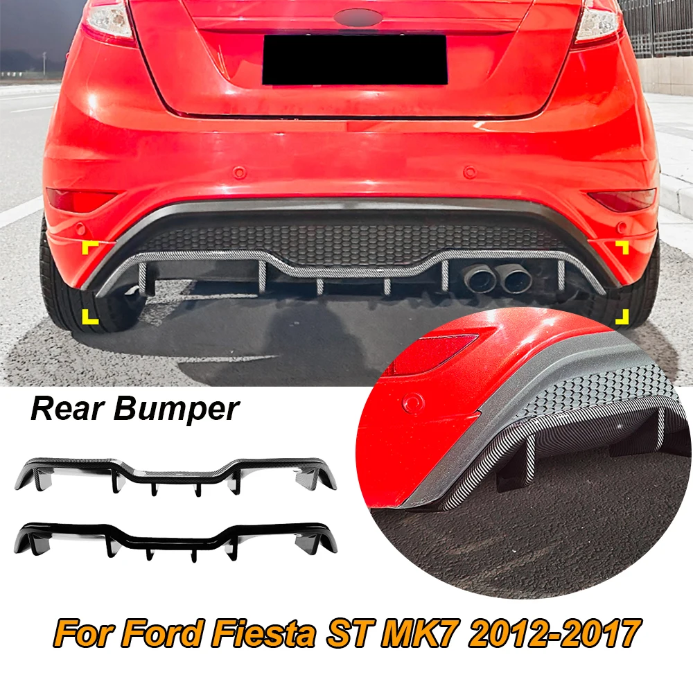 For Ford Fiesta ST MK7 2012 2013 2014 2015-2017 Car Rear Bumper Cars Rears Lip Spoiler Car Exterior Modification Accessories