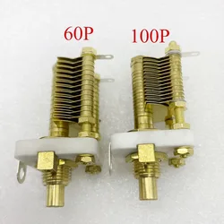 High Frequency High Q Value CW2F Ceramic All Copper Single Air Variable Capacitor 60P/100P Beauty Medical Small Loop Antenna