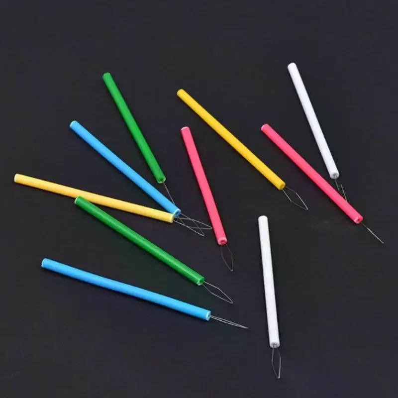Leader Beader Threading Needle Sewing Tools Cylindrical Colorful Needle Threader Sewing Threader DIY Accessories