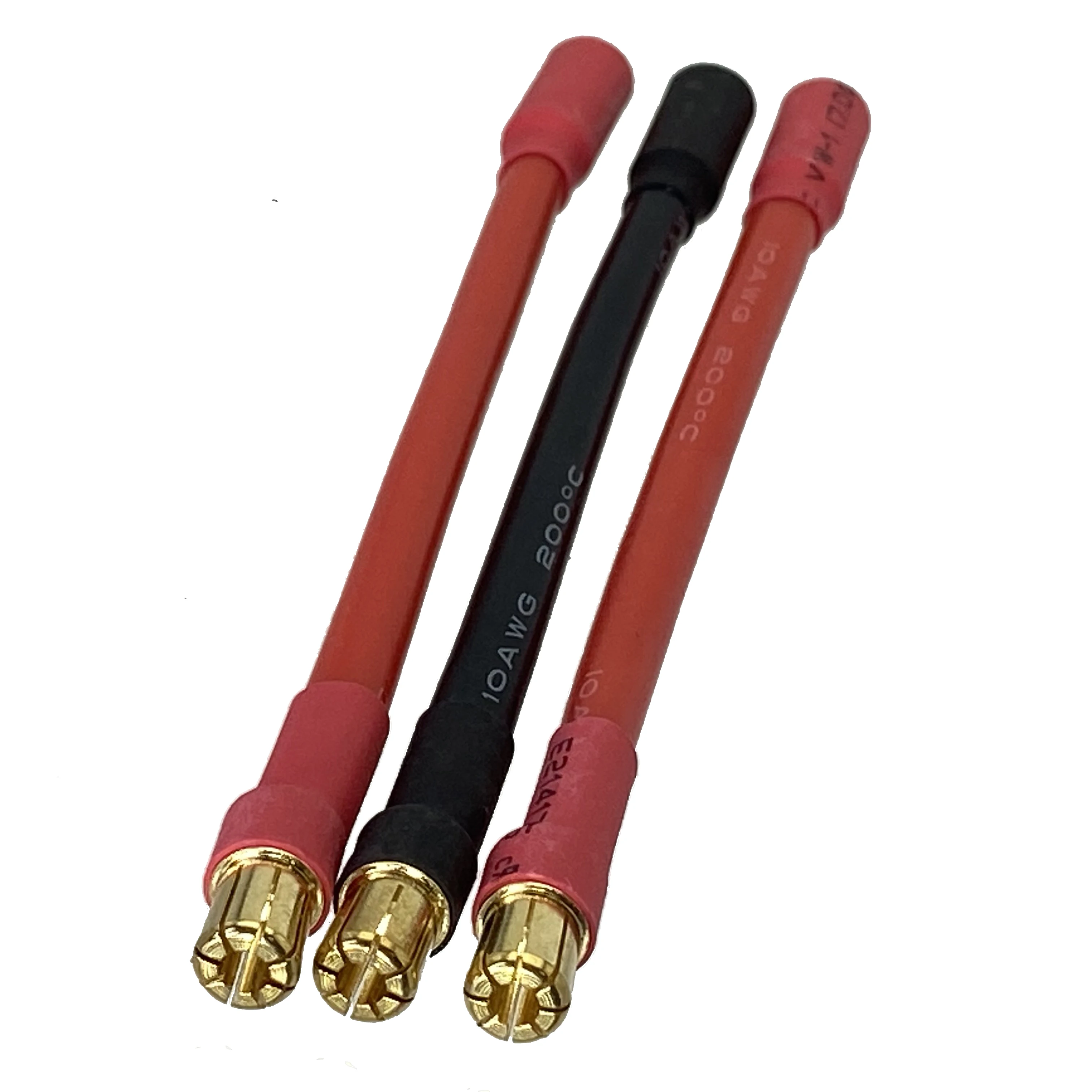 3pcs/set 6.5MM Bullet Male to Female 10AWG 10CM Castle Mambo ESC Extension cable