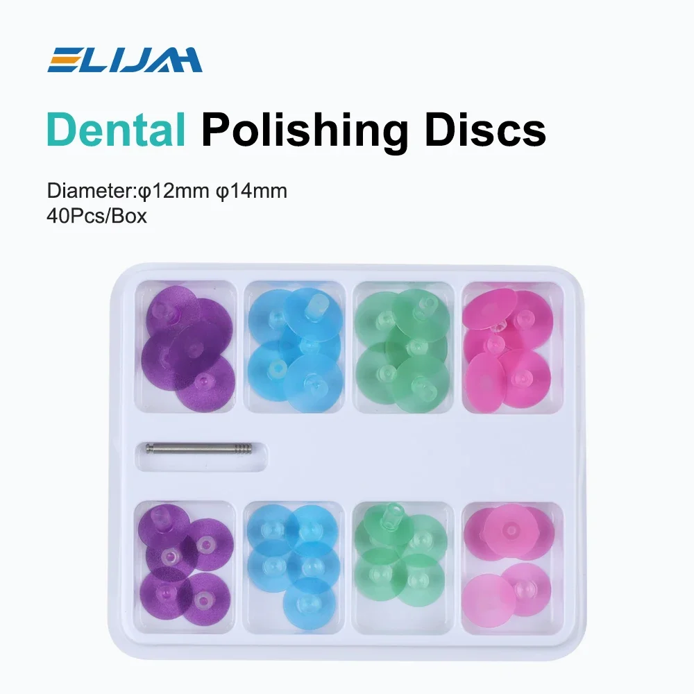 

40Pcs/Box Dental Polishing Discs Kit Rainbow Dental Oral Resin Polishing Discs Set Finishing System Dentistry Instrument Tools