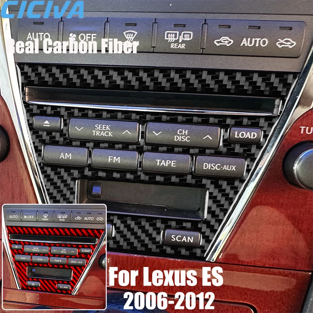 

Real Carbon Fiber Car Accessories Center Console Cover Soft Sticker For Lexus ES240 ES350 2006 2007 2008 2009 2010 2011 2012