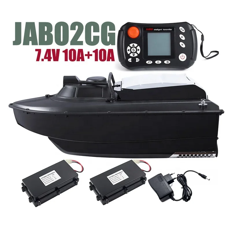 

Europe Germany warehouse JABO2 2CG 7.4V10A dual battery 16 baiting items sonar fishing parts autopilot bait boat gps