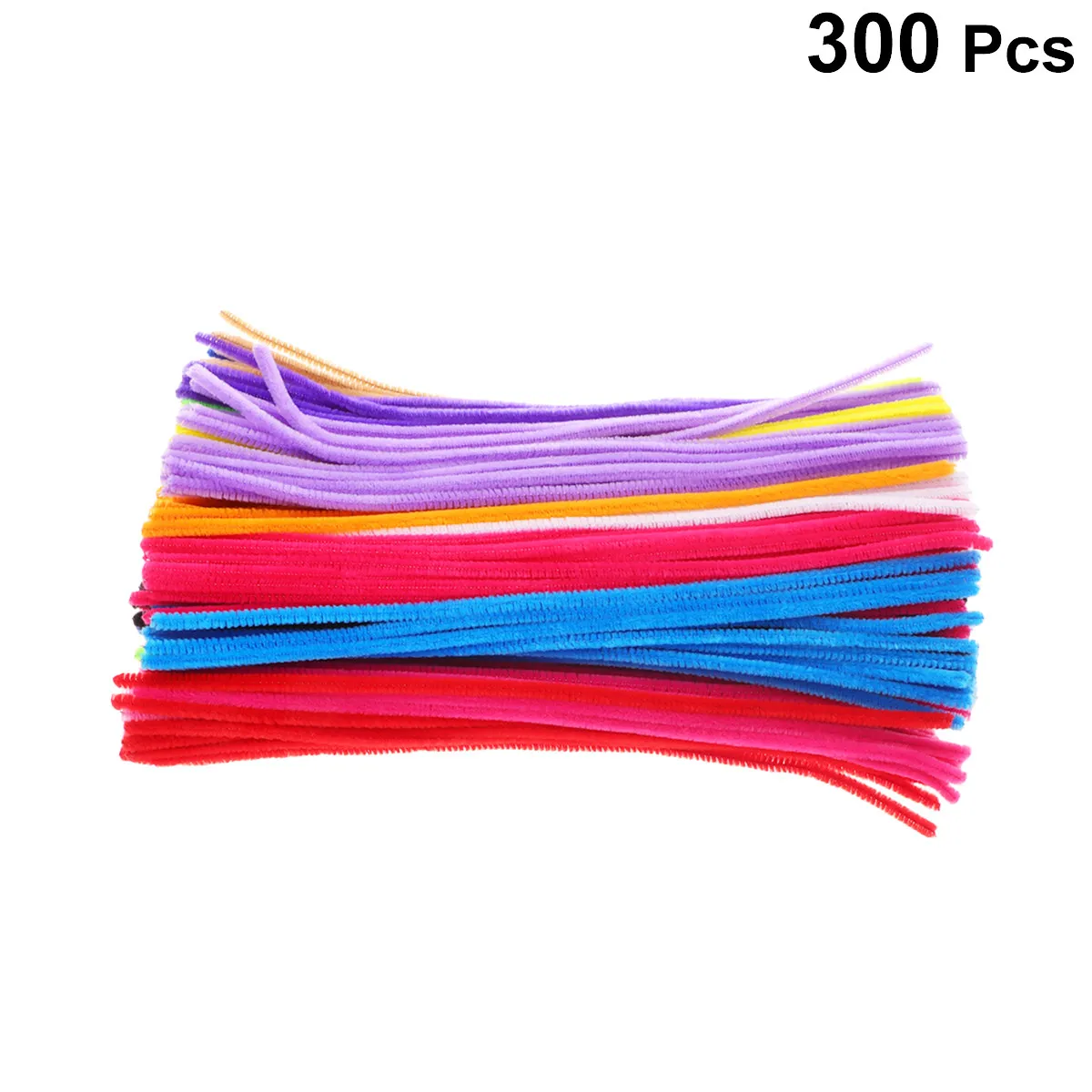 

300Pcs Colorful Twisted Rods Wool Top Bars for Kids DIY Educational Crafts Flat Paste Modeling Character Shapes
