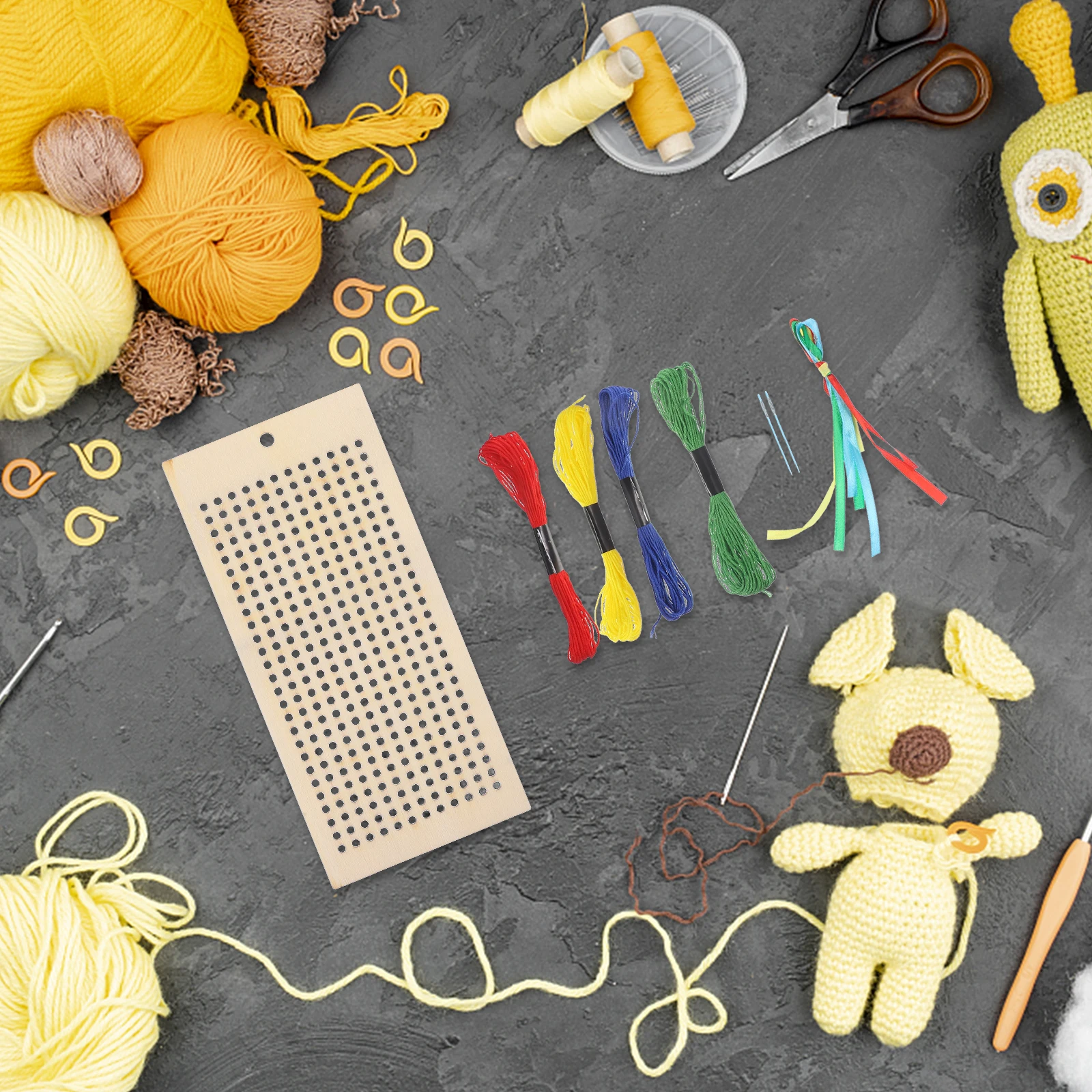 

Cross Stitch Bookmark DIY Kit Wood Embroidery Bookmarks Hollow Out Design Unfinished Student Crafts Decorative Pieces