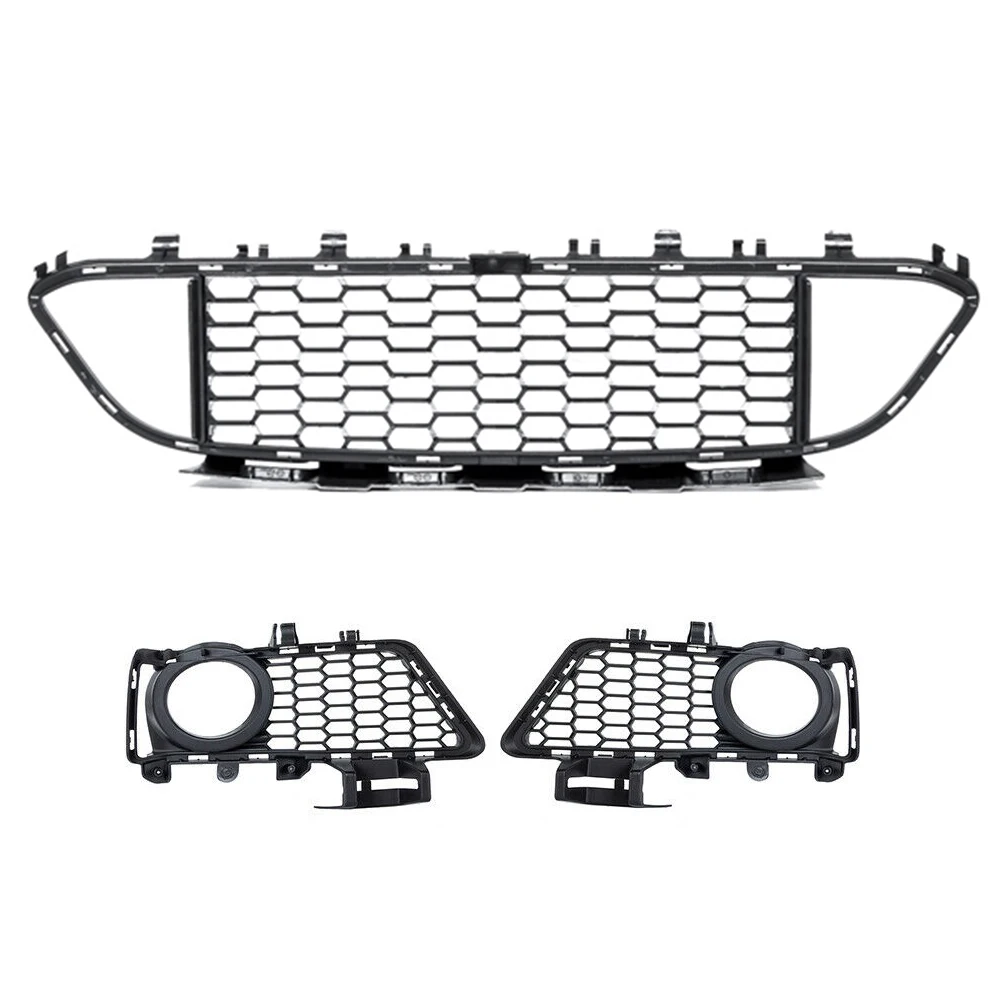 

51118068124 8054155 Front Bumper Lower Center Grille + Fog Light Grille for -BMW 3 Series F30 F31 LCI M-Sport