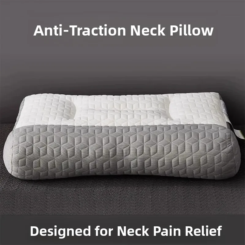 

Подушка для сна с поддержкой шеи, пара, для восстановления шейного отдела позвоночника, для домашнего использования, предотвращает искривление, с разделением зон, защита шеи