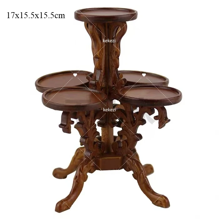 1:12 Poppenhuis Europees Meubilair Decoratieve Miniaturen Scène Mini Gesneden Tafel Stoel Computer Bureau Stoel Meubilair