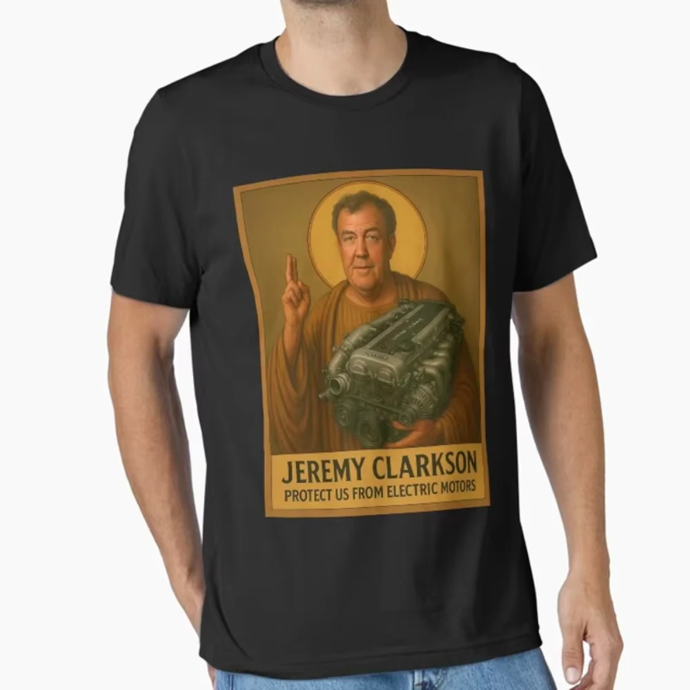 Summer Jeremy Clarkson Protect Us From Electric Motors T-shirt Gear Funny Meme Graphic T Shirt Men Women Casual Fashion T-shirt