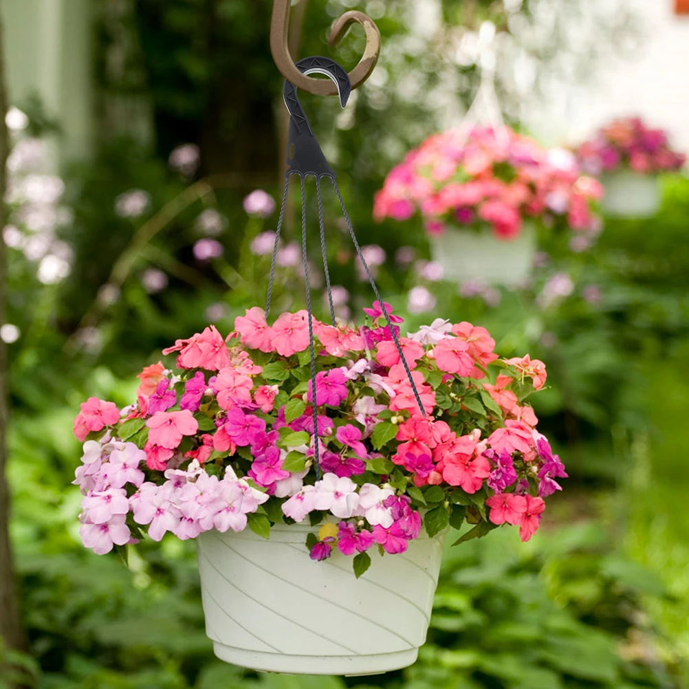 

10pcs Hanging Basin Hook Resin Flowerpot Hangers Durable Lightweight Wall Mount Plant Hooks for Decor