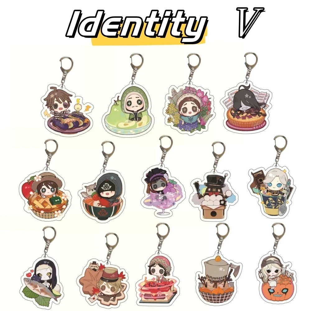 Anime Game Identity V Acrylic Keychain Idv Psychologist Patient Couple Cartoon Figures Keyring Friends Gift Llaveros Bag Pendant