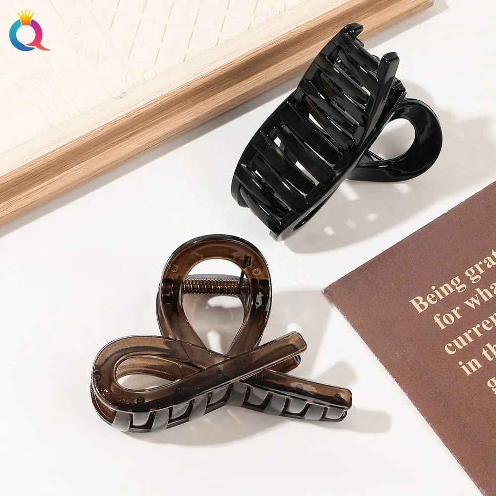 High-Quality Vintage Bow Tie Hair Claw Clips Large Easy to Use Ponytail Hair Clamps Durable Hairpin Hair Accessories