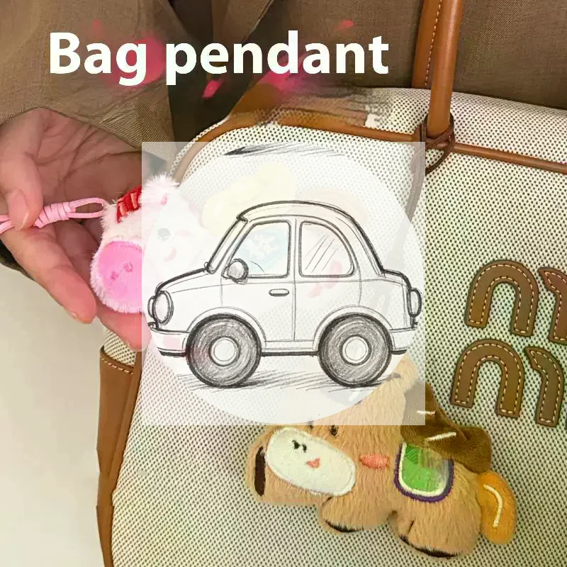 

[JT] 1 шт. Новинка 2026 года: милый плюшевый брелок-подвеска в виде лошади (Год Лошади) для рюкзака, сумки, мягкая игрушка-талисман, подарочный аксессуар