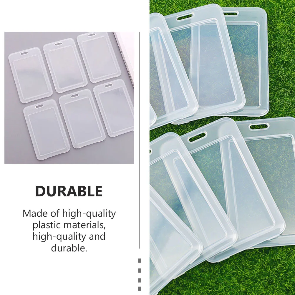 

15Pcs Bus Card Holders Clamshell Style Plastic Covers Protective Sleeves Creative Badge Holders Office School Use