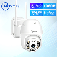 Movols 1080P PTZ IP Camera Two-way Audio WIFI Wireless Smart Tracking Security Surveillance Camera Waterproof Video CCTV Camera