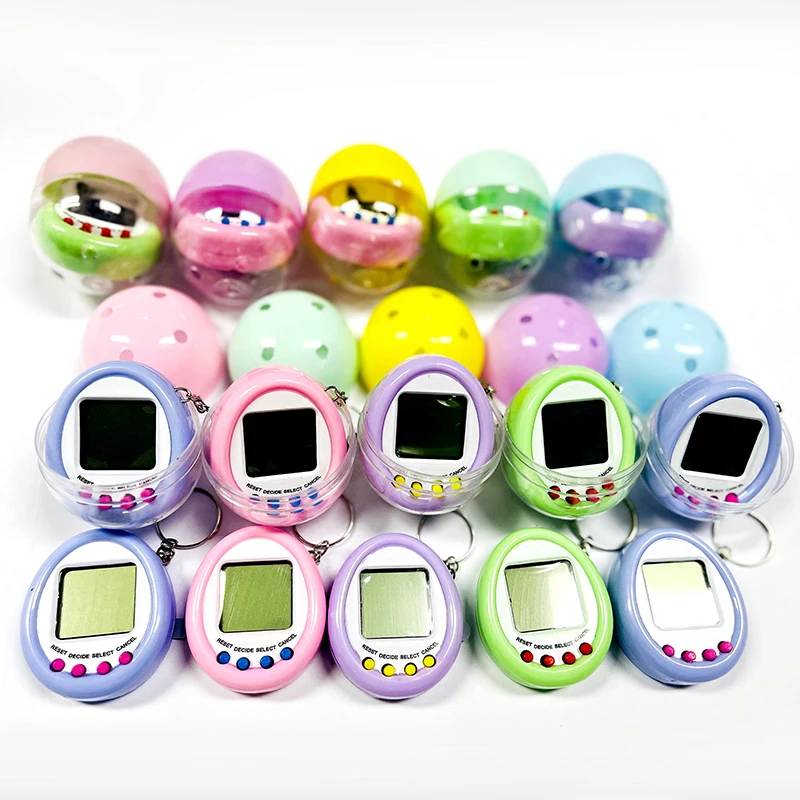 1 sztuk 90S nostalgiczne Tamagotchi elektroniczne zwierzęta Macaron kolor niespodzianka jajko kapsułka jajko Model piłki zabawki pacynki dla dzieci dzieci