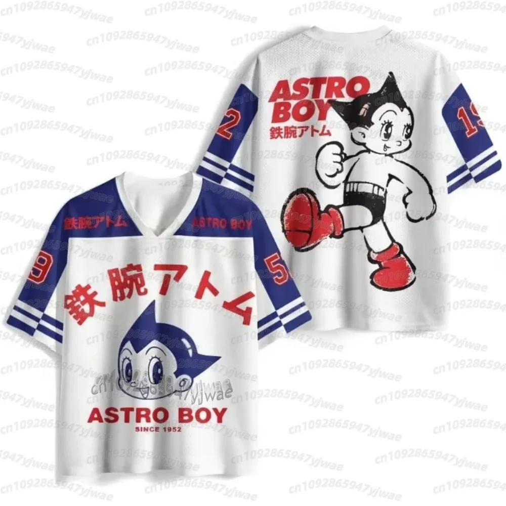 

2026 Men Women Iron Arm Astro Summer Fashion Sports Daily V-neck T-shirt V-neck Short Sleeve cosplay Men women t-shirt
