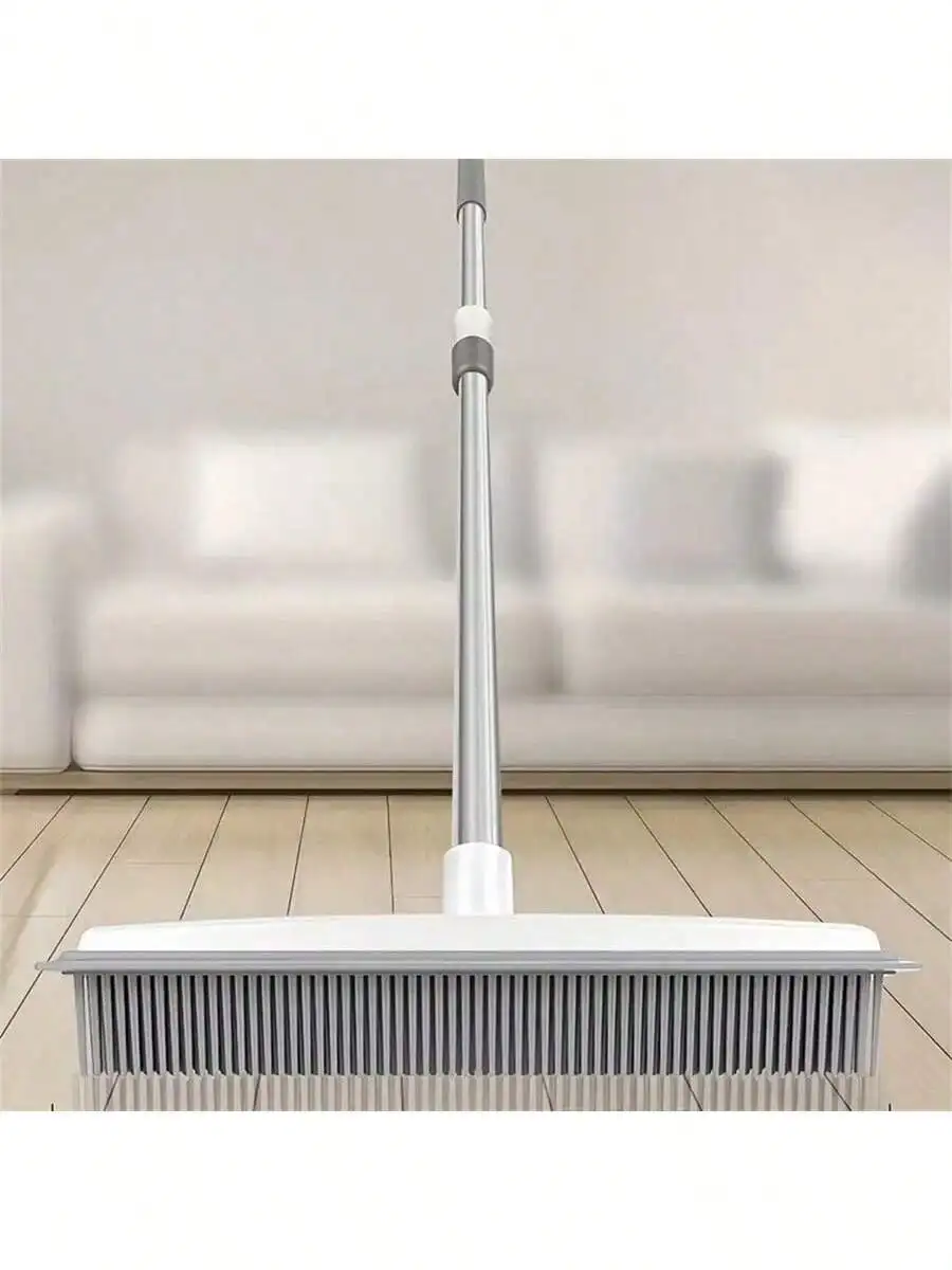 

1 шт. Портативная щетка для удаления шерсти животных с резиновыми зубцами - нержавеющая сталь и щетина из свиной щетины без ворса, эргономичная ручка для автомобиля