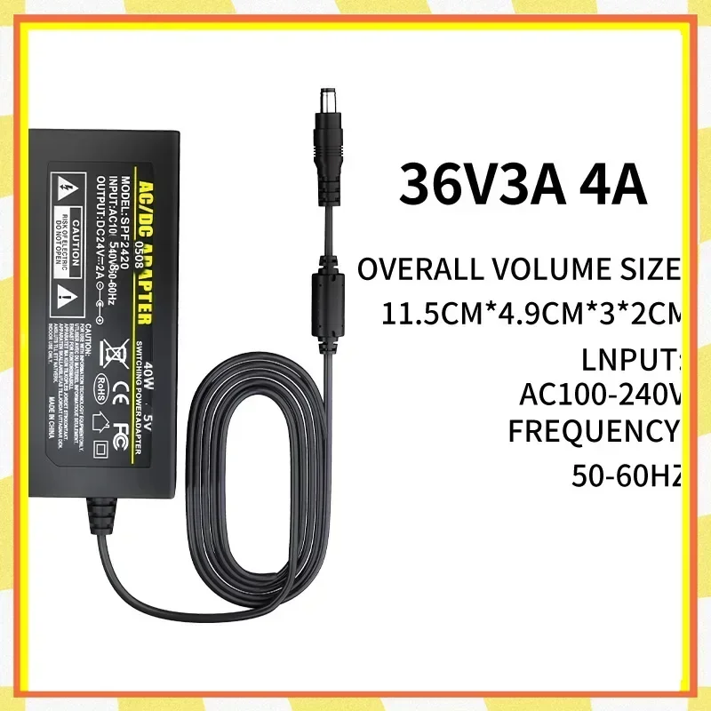 

Интерфейс адаптера переменного тока 110 В/220 В, 36 В, 3 А, 4 А постоянного тока: 5,5*2,1-2,5 мм, светодиодный адаптер питания для видеонаблюдения, очиститель воды, настольный полу