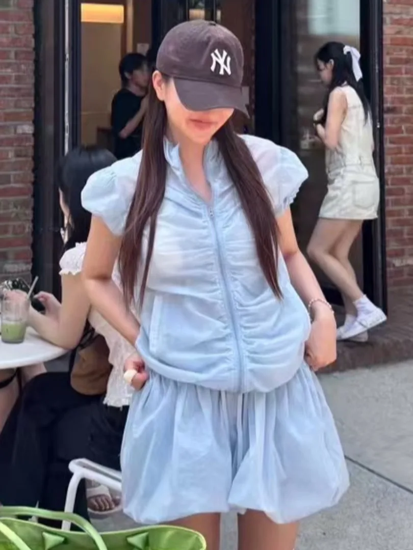 

Повседневные женские летние брюки с высокой талией и цветочным принтом для защиты от солнца, новые плиссированные брюки на молнии для поездок на работу, чистая электронная коммерция