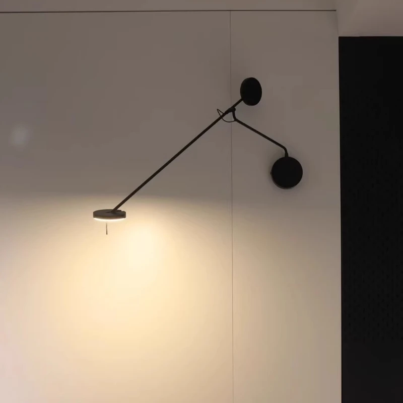 Iron Adjustable Wall Lamp Minimalist Rocker Arm Wall Light Restaurant Living Room Bedroom Lighting Lamps Bedside Decor Lights